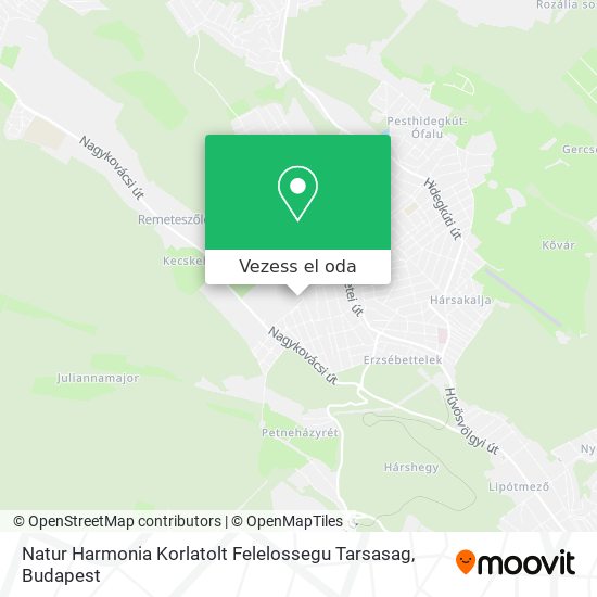 Natur Harmonia Korlatolt Felelossegu Tarsasag térkép