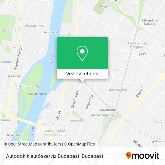 Autodokik autószerviz Budapest térkép