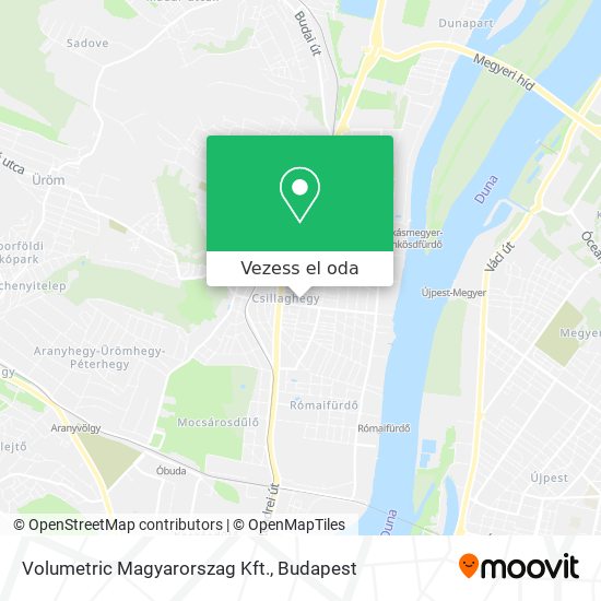 Volumetric Magyarorszag Kft. térkép