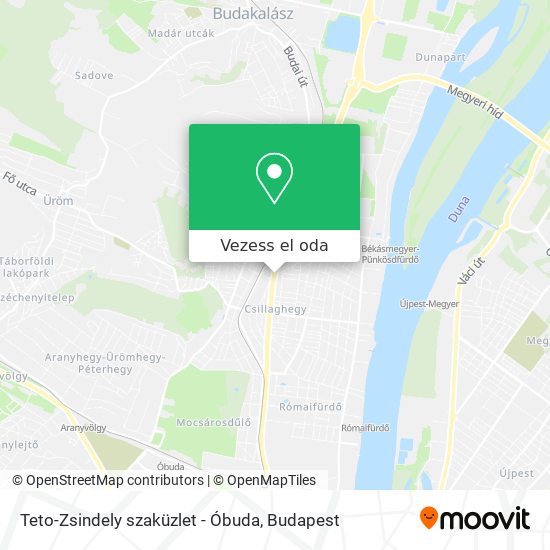 Teto-Zsindely szaküzlet - Óbuda térkép