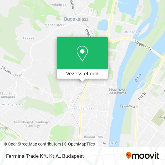 Fermina-Trade Kft. Kt.A. térkép