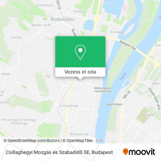 Csillaghegyi Mozgás és Szabadidő SE térkép