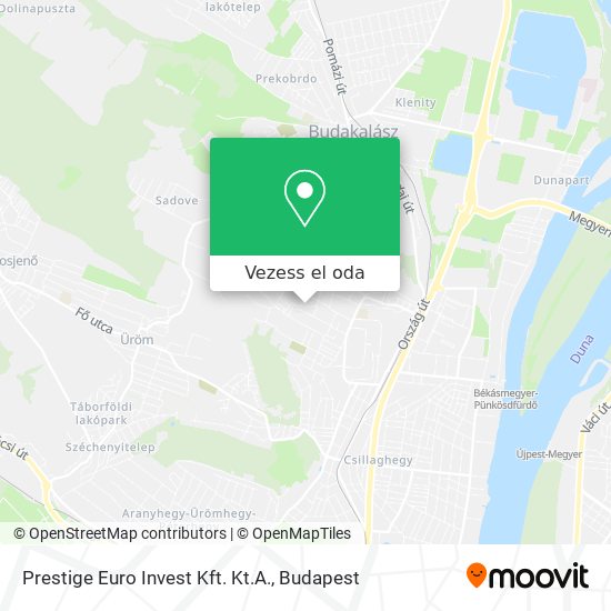 Prestige Euro Invest Kft. Kt.A. térkép