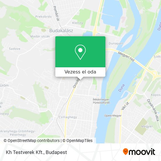 Kh Testverek Kft. térkép