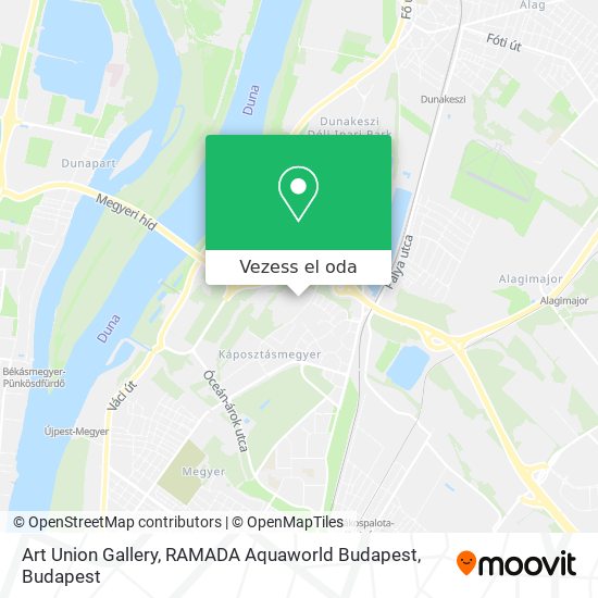 Art Union Gallery, RAMADA Aquaworld Budapest térkép