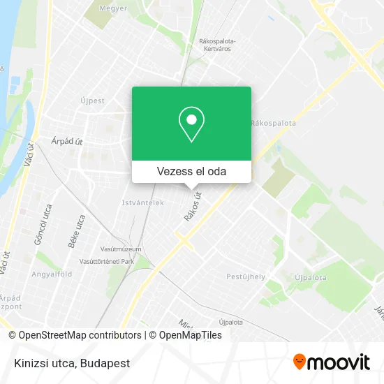 Kinizsi utca térkép