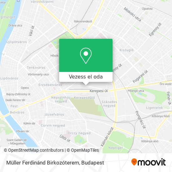 Müller Ferdinánd Birkozóterem térkép