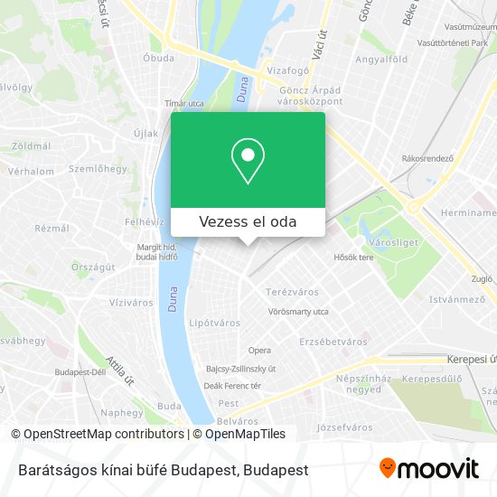 Barátságos kínai büfé Budapest térkép