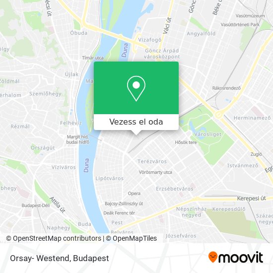 Orsay- Westend térkép