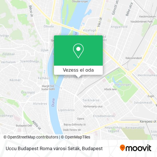 Uccu Budapest Roma városi Séták térkép