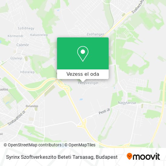 Syrinx Szoftverkeszito Beteti Tarsasag térkép