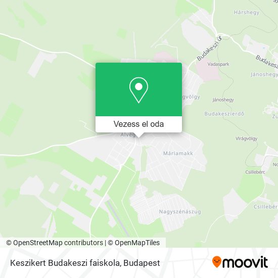 Keszikert Budakeszi faiskola térkép