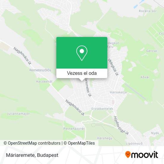 Máriaremete térkép