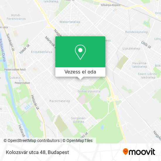 Kolozsvár utca 48 térkép