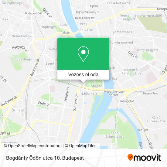 Bogdánfy Ödön utca 10 térkép