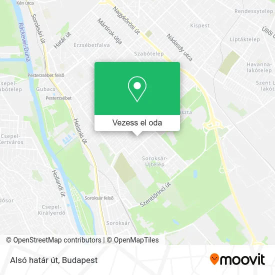 Alsó határ út térkép