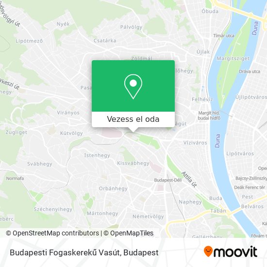 Budapesti Fogaskerekű Vasút térkép