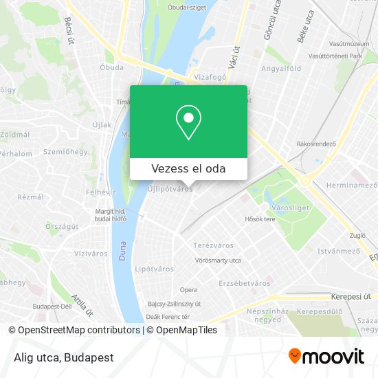 Alig utca térkép