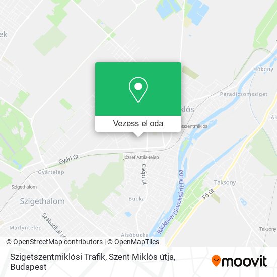 Szigetszentmiklósi Trafik, Szent Miklós útja térkép