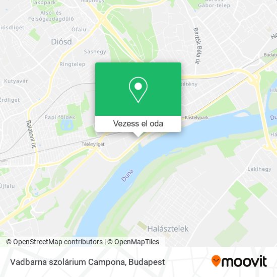 Vadbarna szolárium Campona térkép