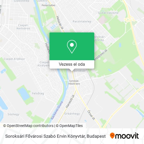 Soroksári Fővárosi Szabó Ervin Könyvtár térkép