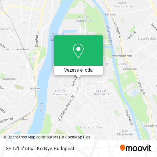 SE'Ta'Lo' utcai Ko:Nyv térkép