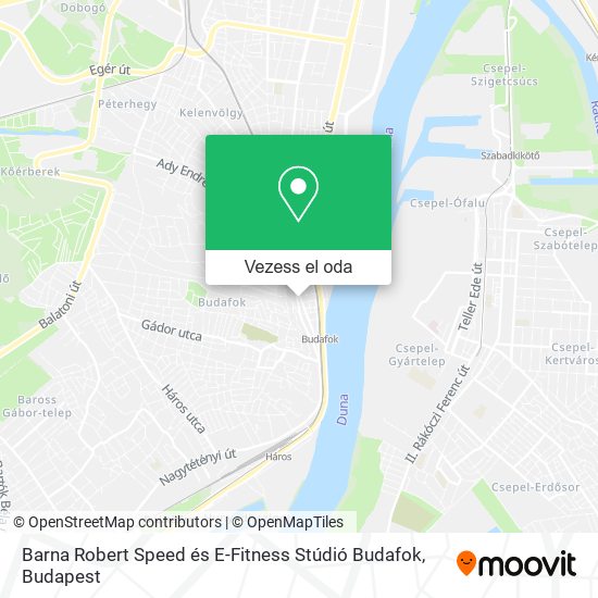 Barna Robert Speed és E-Fitness Stúdió Budafok térkép