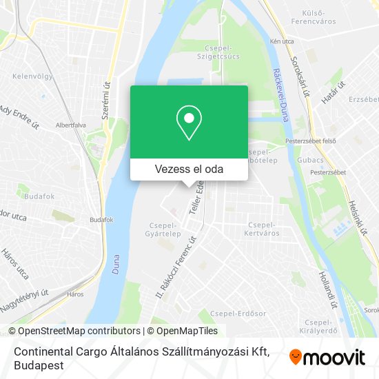 Continental Cargo Általános Szállítmányozási Kft térkép