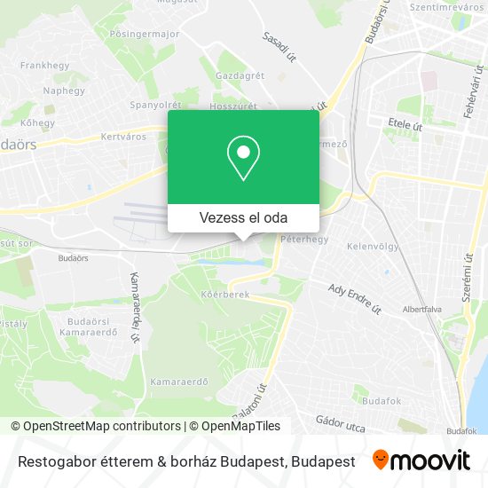 Restogabor étterem & borház Budapest térkép