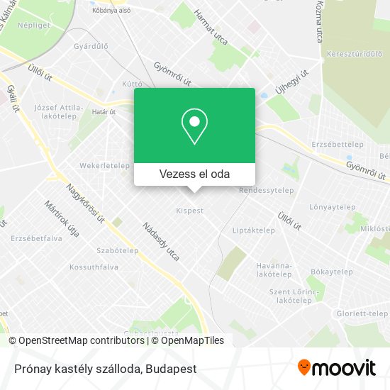 Prónay kastély szálloda térkép