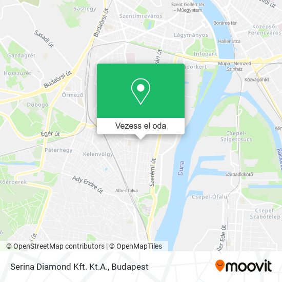 Serina Diamond Kft. Kt.A. térkép