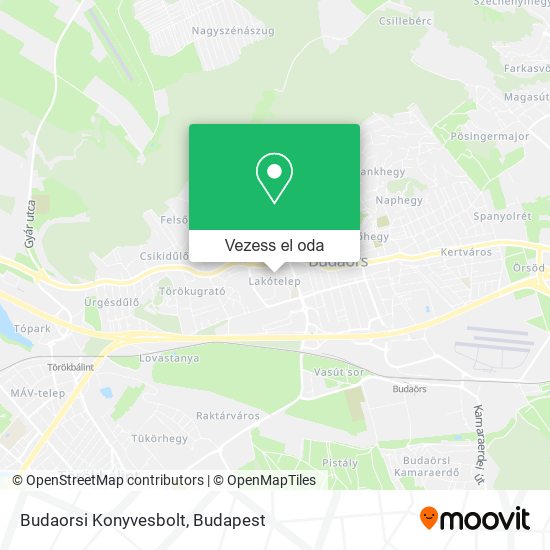Budaorsi Konyvesbolt térkép