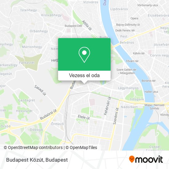 Budapest Közút térkép