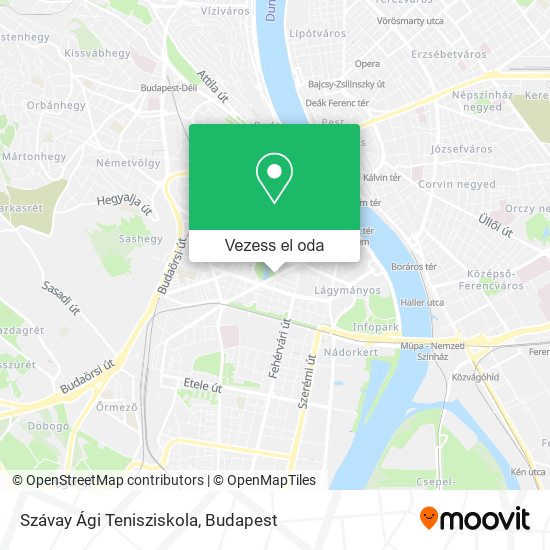 Szávay Ági Tenisziskola térkép