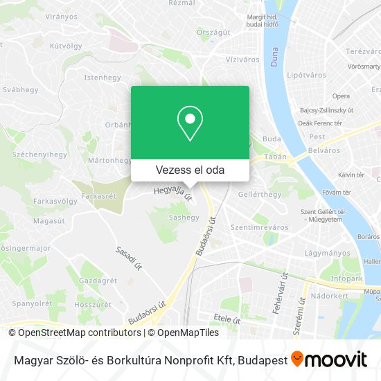 Magyar Szölö- és Borkultúra Nonprofit Kft térkép