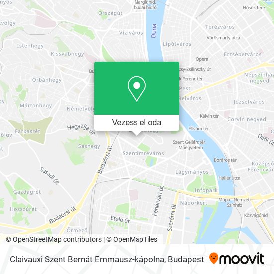 Claivauxi Szent Bernát Emmausz-kápolna térkép