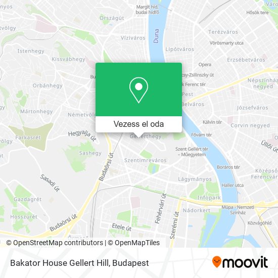 Bakator House Gellert Hill térkép