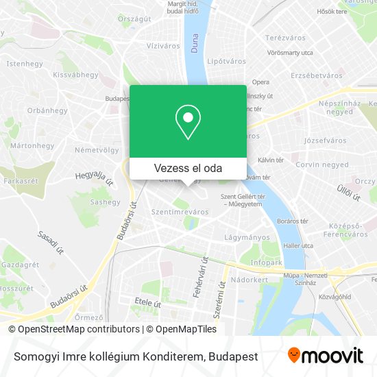 Somogyi Imre kollégium Konditerem térkép