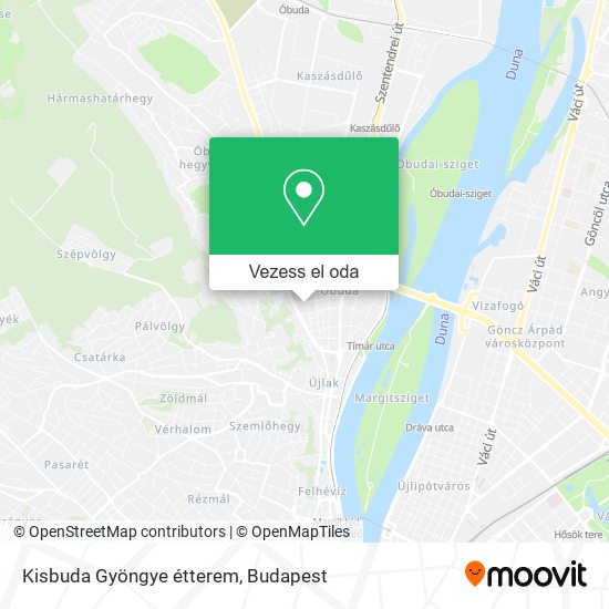Kisbuda Gyöngye étterem térkép