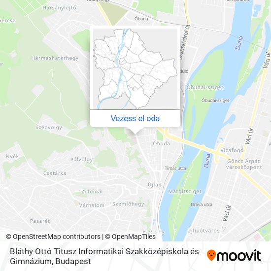 Bláthy Ottó Titusz Informatikai Szakközépiskola és Gimnázium térkép