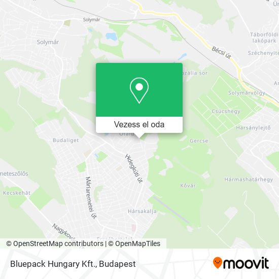 Bluepack Hungary Kft. térkép