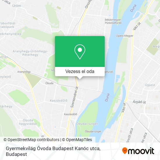 Gyermekvilág Óvoda Budapest Kanóc utca térkép