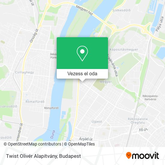 Twist Olivér Alapítvány térkép