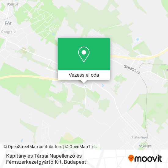 Kapitány és Társai Napellenző és Fémszerkezetgyártó Kft térkép
