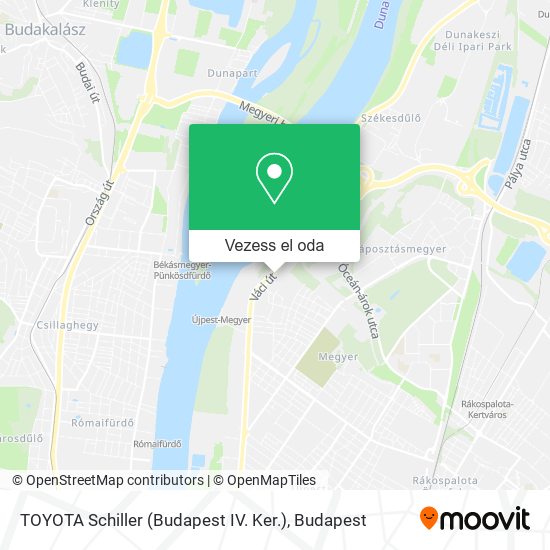 TOYOTA Schiller (Budapest IV. Ker.) térkép