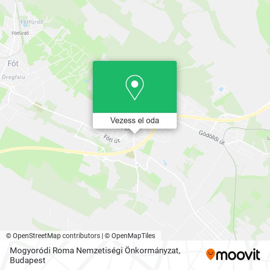 Mogyoródi Roma Nemzetiségi Önkormányzat térkép