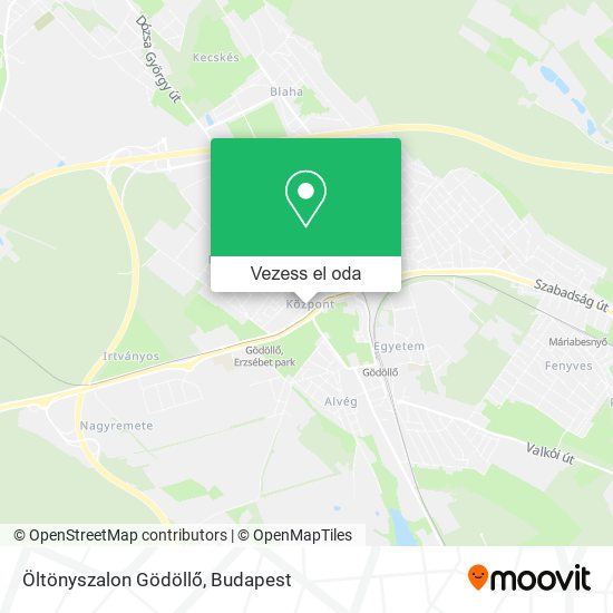 Öltönyszalon Gödöllő térkép