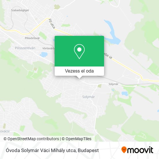 Óvoda Solymár Váci Mihály utca térkép