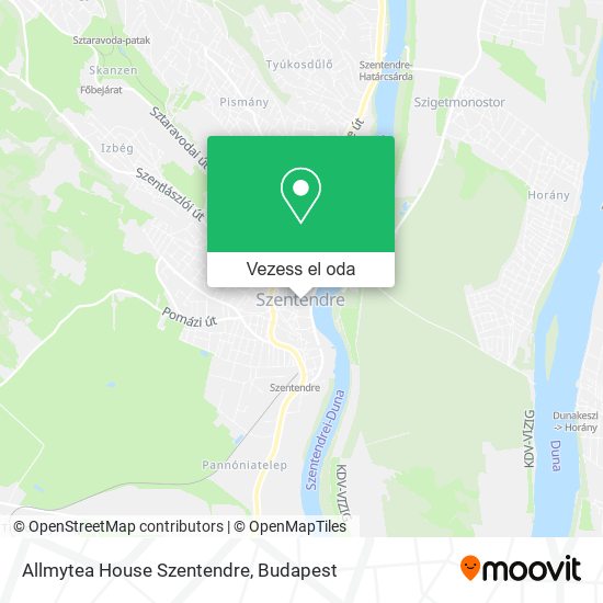 Allmytea House Szentendre térkép
