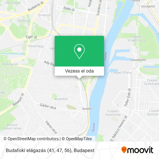 Budafoki elágazás (41, 47, 56) térkép